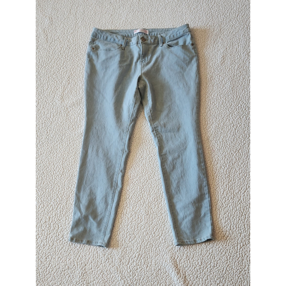 No Boundaries powder blue chambray denim tapered Mid-rise skinny leg jeans